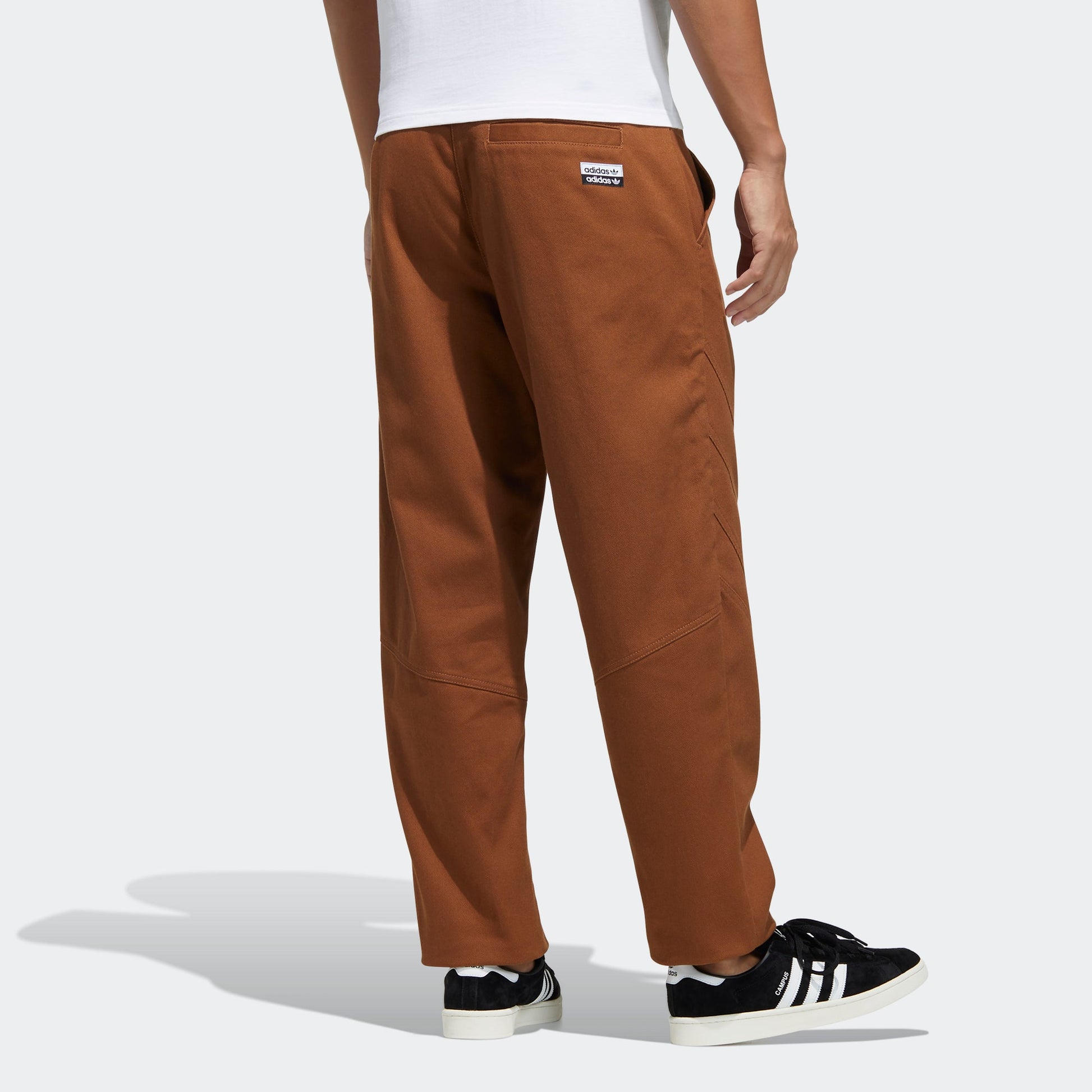 adidas originals Ryv Wv Pant Logo Solid Color Straight Sports Pants Brown H07086