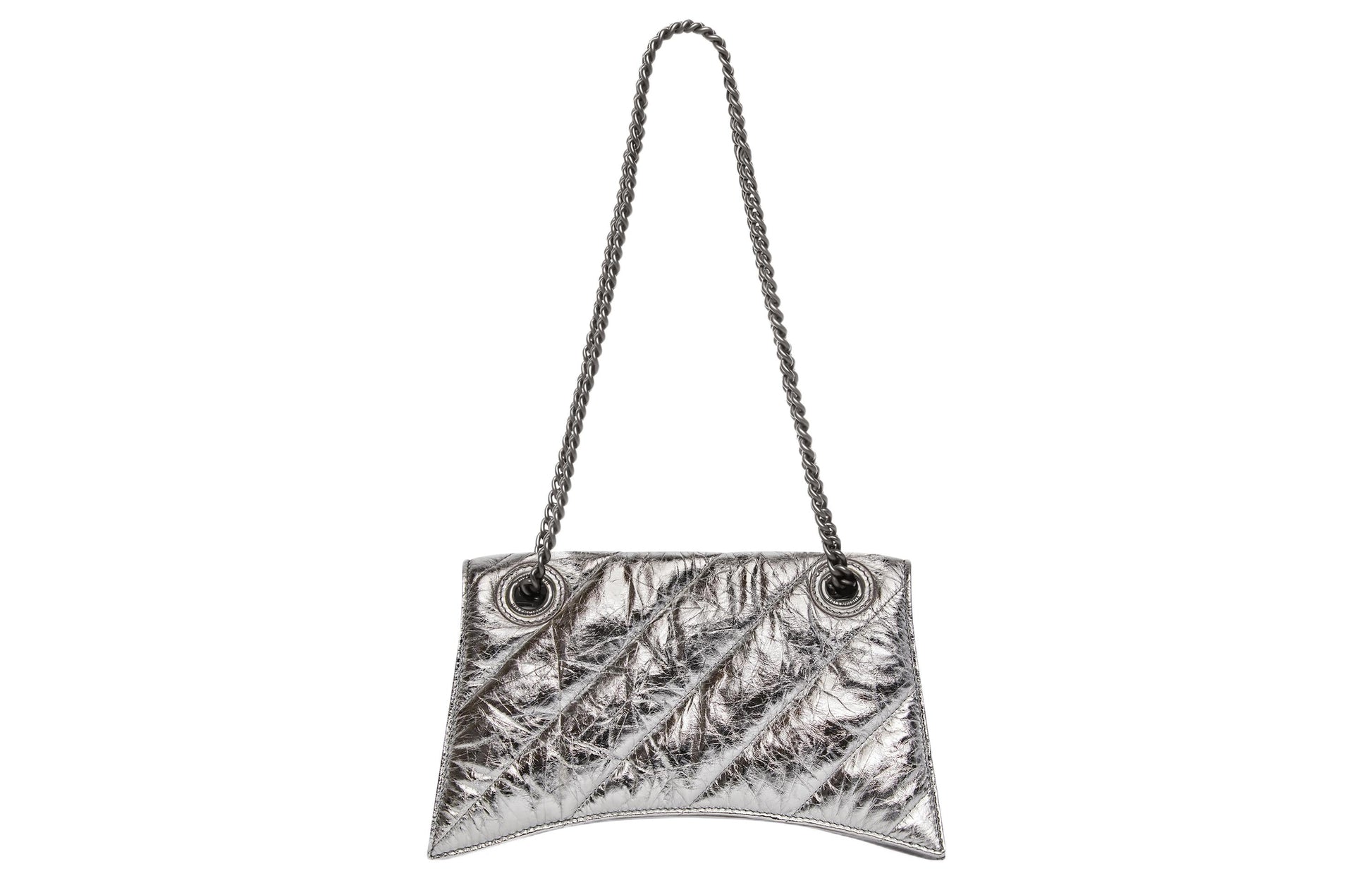 (WMNS) Balenciaga Crush Small Chain Bag Quilted 'Silver' 716351210IW8110