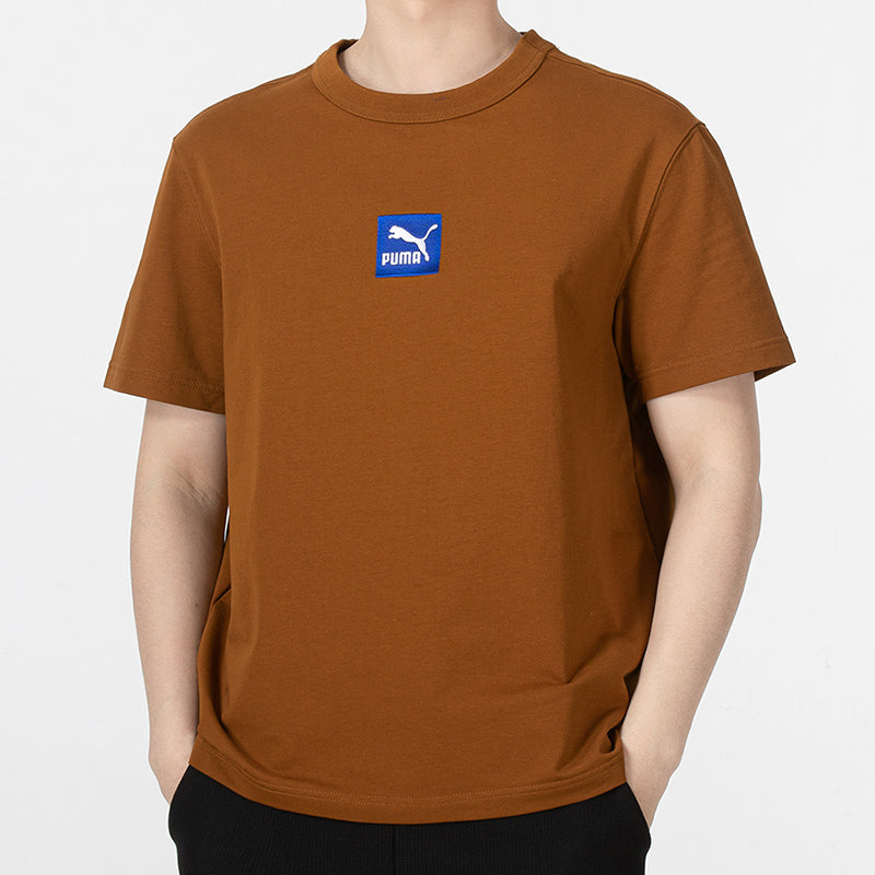 PUMA Emb Short Sleeve T-Shirt 'Brown' 536781-97