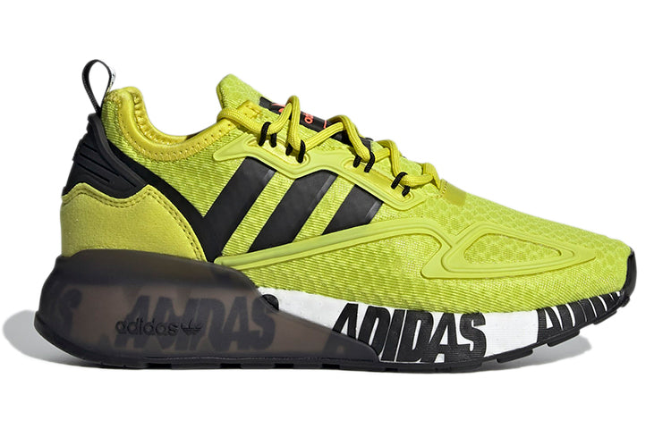 (GS) adidas ZX 2K Boost J 'Bold Logo Graphic - Acid Yellow' FY2638