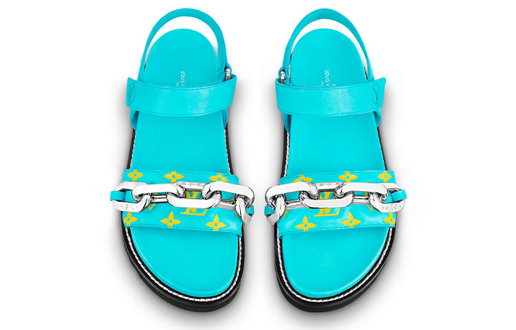 (WMNS) LOUIS VUITTON Paseo Comfort Flat Sandals 'Blue' 1A90QC