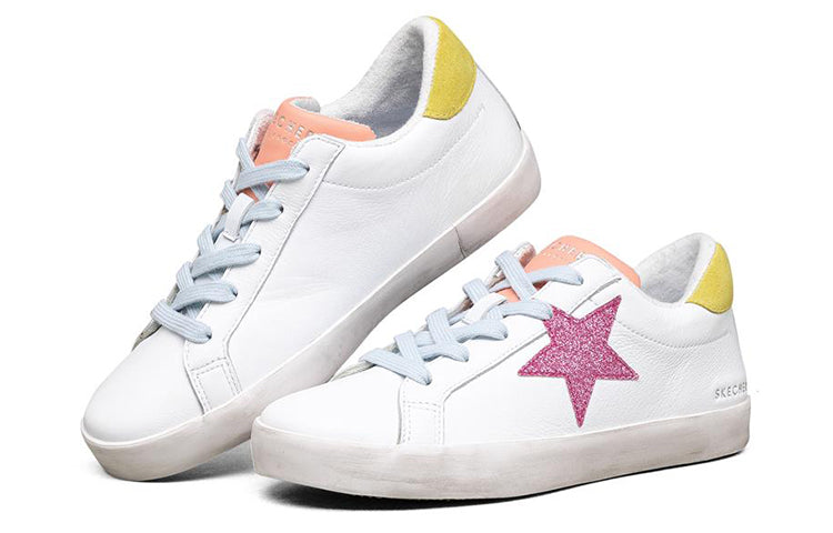 (WMNS) Skechers Diamond Starz Low-Top Sneakers White/Red/Yellow 155532-WMLT