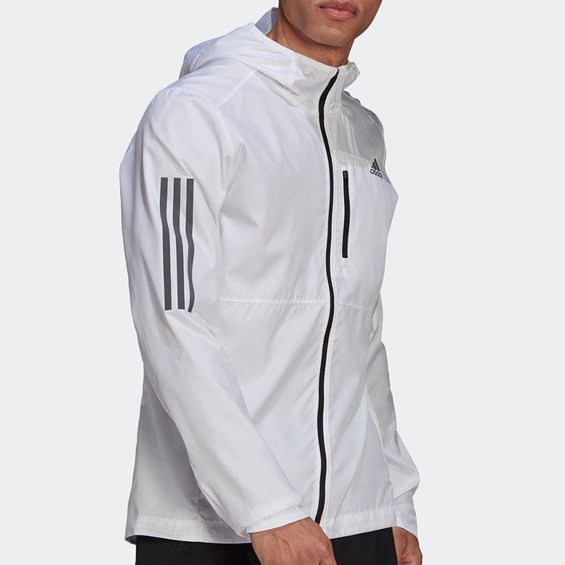 adidas Own The Run Jkt Running Training Sports Hooded Jacket White GJ9948