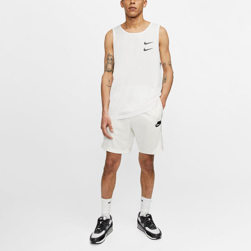 Nike Swoosh Casual Sports Printing Breathable Vest White CQ5293-100