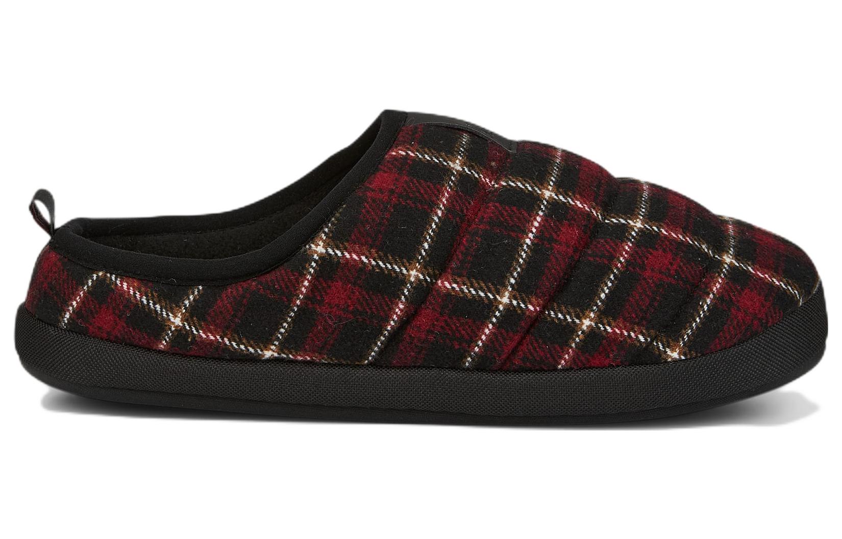 PUMA Scuff Flannel Slip-On 'Black Red' 386338-01
