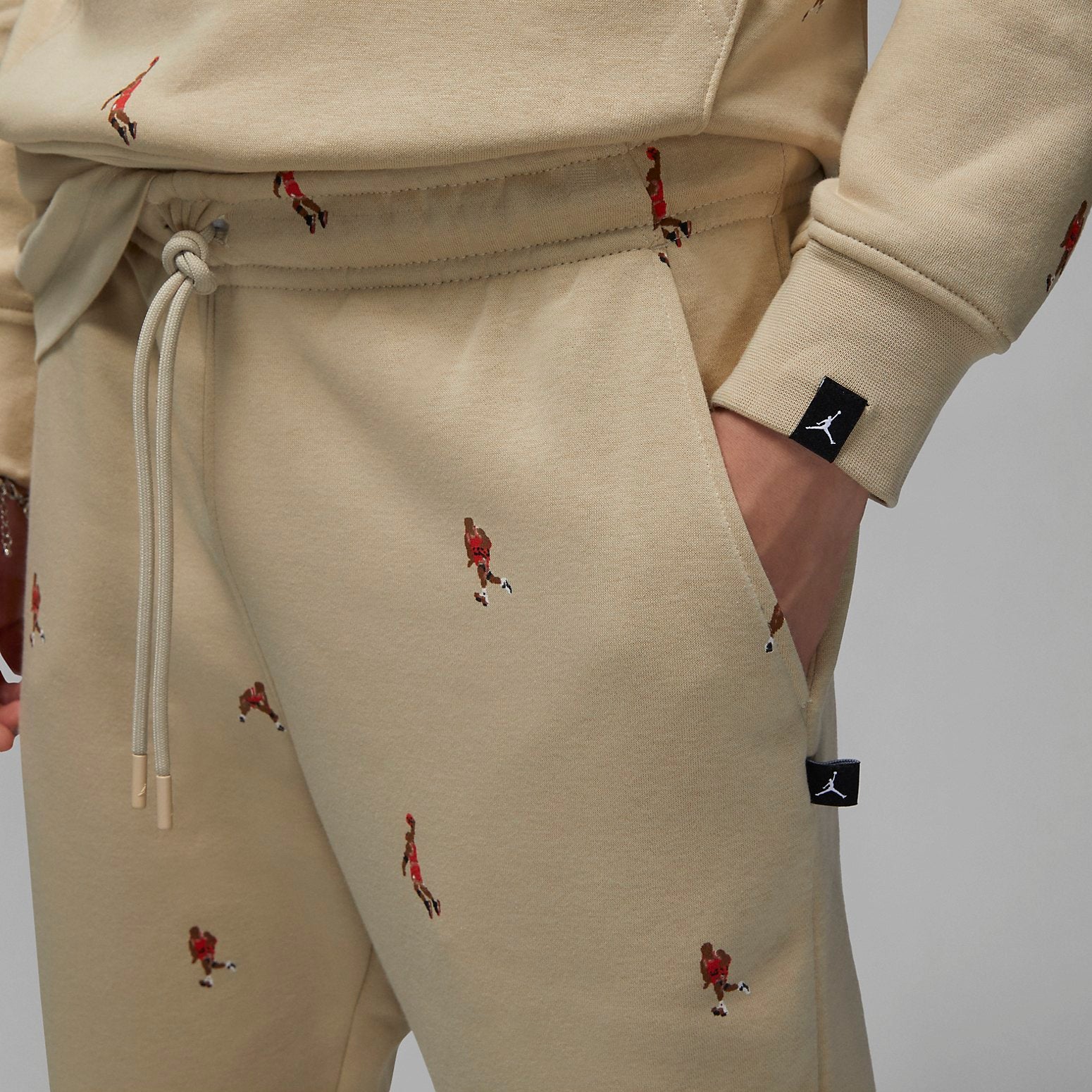 Air Jordan Essentials Holiday Sweatpants All Over Print 'Beige' DV9391-206