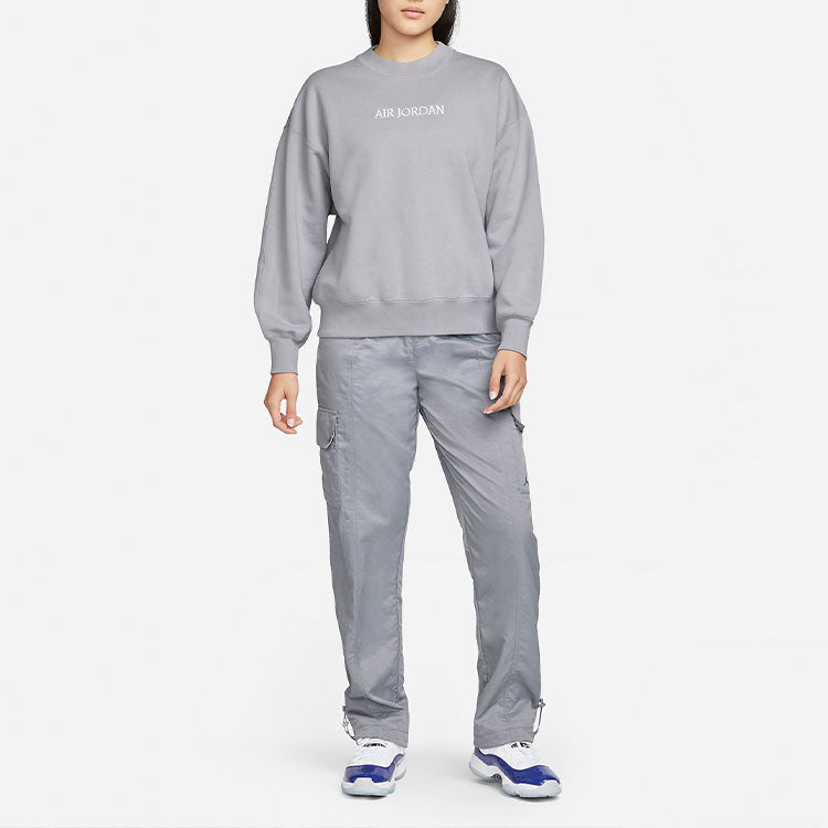 (WMNS) Air Jordan Crew Neck Street Style Long Sleeves 'Grey' DQ4650-054
