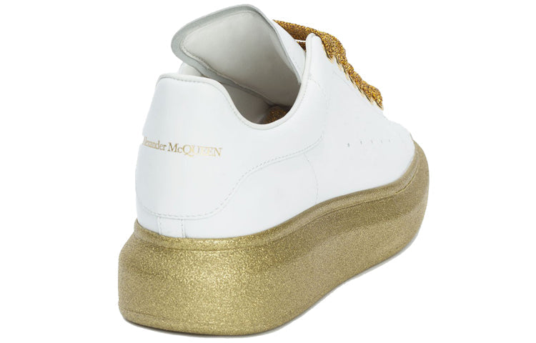 (WMNS) Alexander McQueen Oversized Sneaker 'White Gold' 553770WHWKV9075