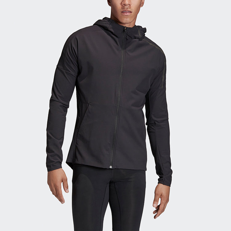 adidas Z.N.E. Jacket M Running Sports Hooded Jacket Black FJ6582