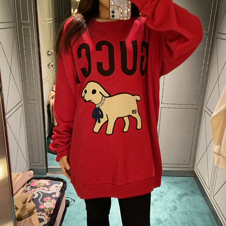 (WMNS) Gucci Large Pullover Red 469250-XJBUE-6671