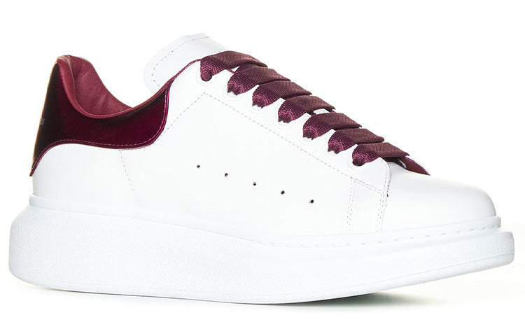 (WMNS) Alexander McQueen Oversized Sneakers 'White Burgundy' 718232WIE828847
