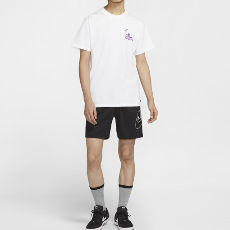 Nike Printing Skateboard Short Sleeve White CW1479-100
