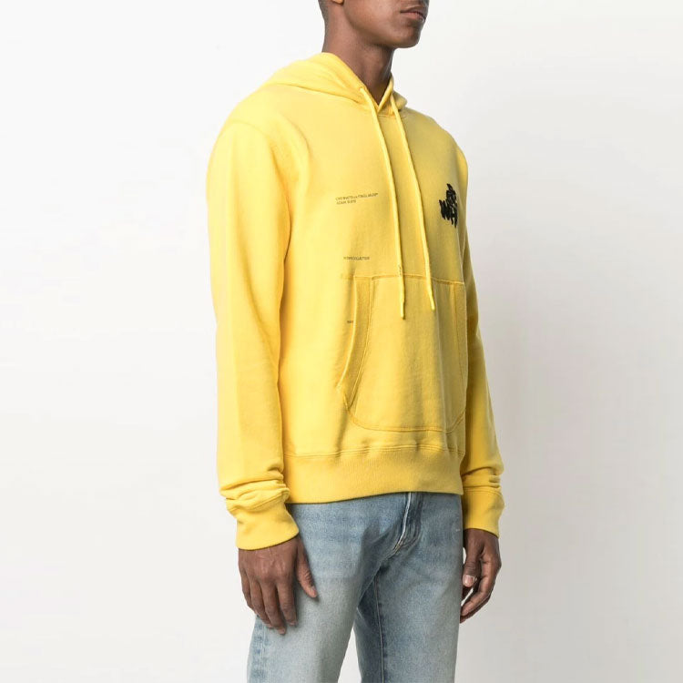Off-White SS21 Casual Alphabet Printing Loose Fit Yellow OMBB074S21FLE0041910