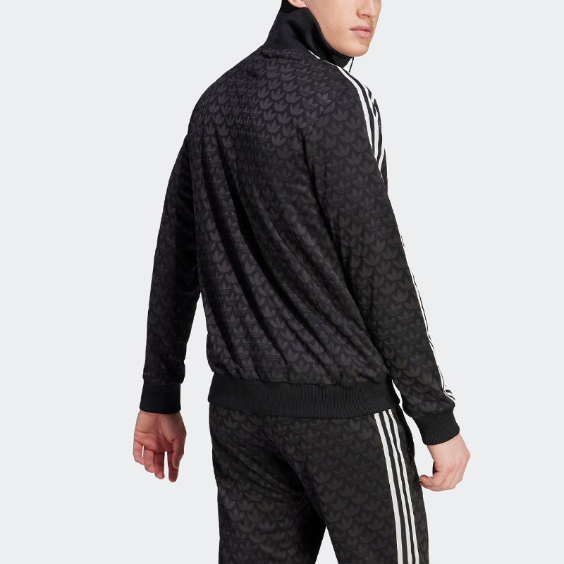 adidas Adicolor 70s Monogram Track Top Asia Sizing 'Black' IP6982