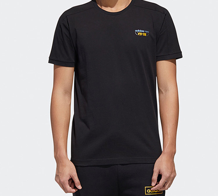 adidas neo M Gk Tee3 Printing Short Sleeve Black GK1481