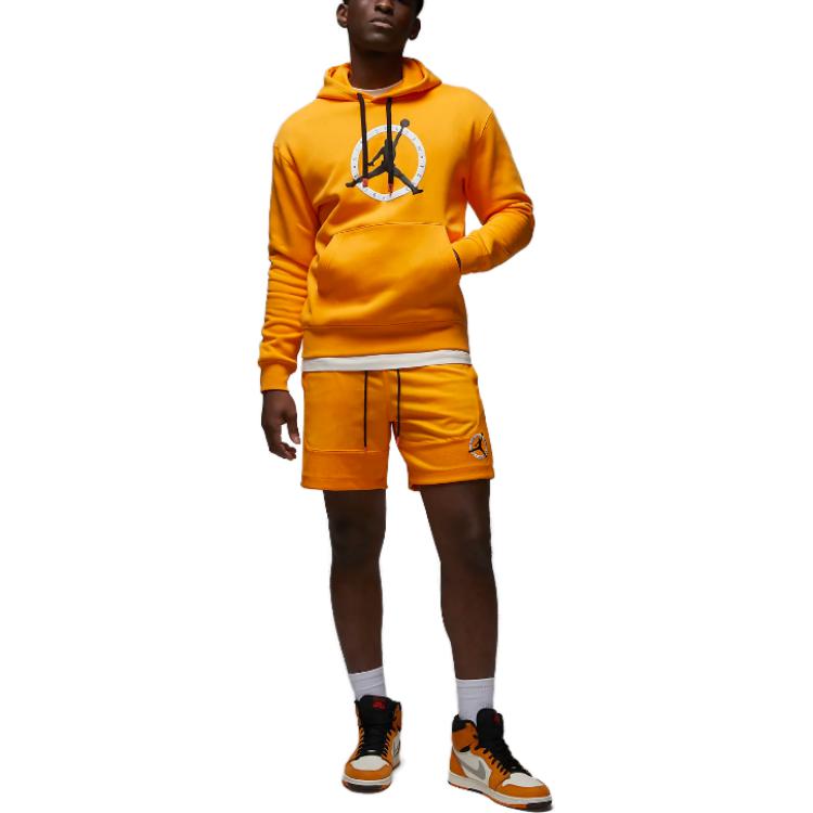Air Jordan Flight MVP Graphic Fleece Pullover Hoodie 'Yellow' FB7050-717
