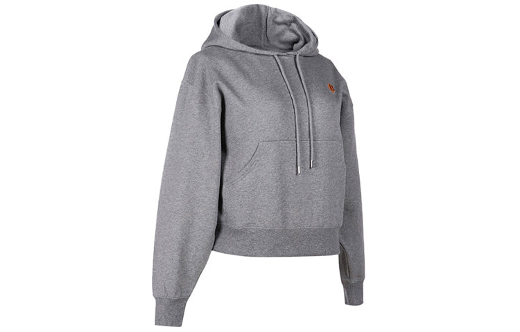 (WMNS) KENZO SS21 Small Tiger Head Embroidered Loose Version Hoodie Gray FB52SW7774ML-95