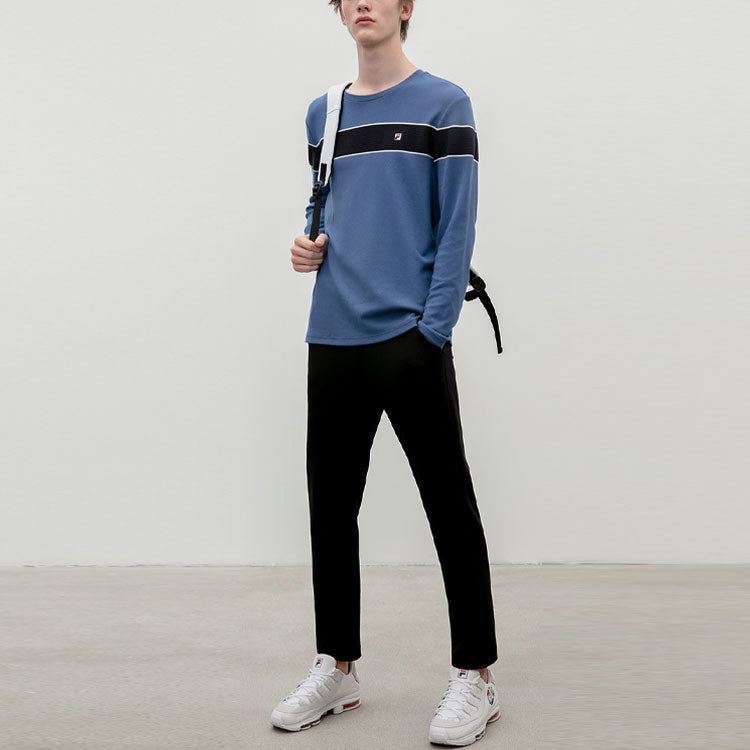 FILA Alphabet Knit Straight Casual Pants Blue F11M028621G-NV