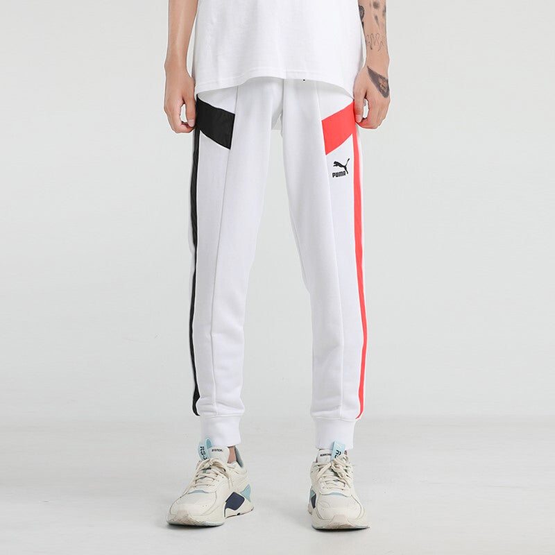 PUMA T7 Sport Track Pants 'White Red Black' 599218-02