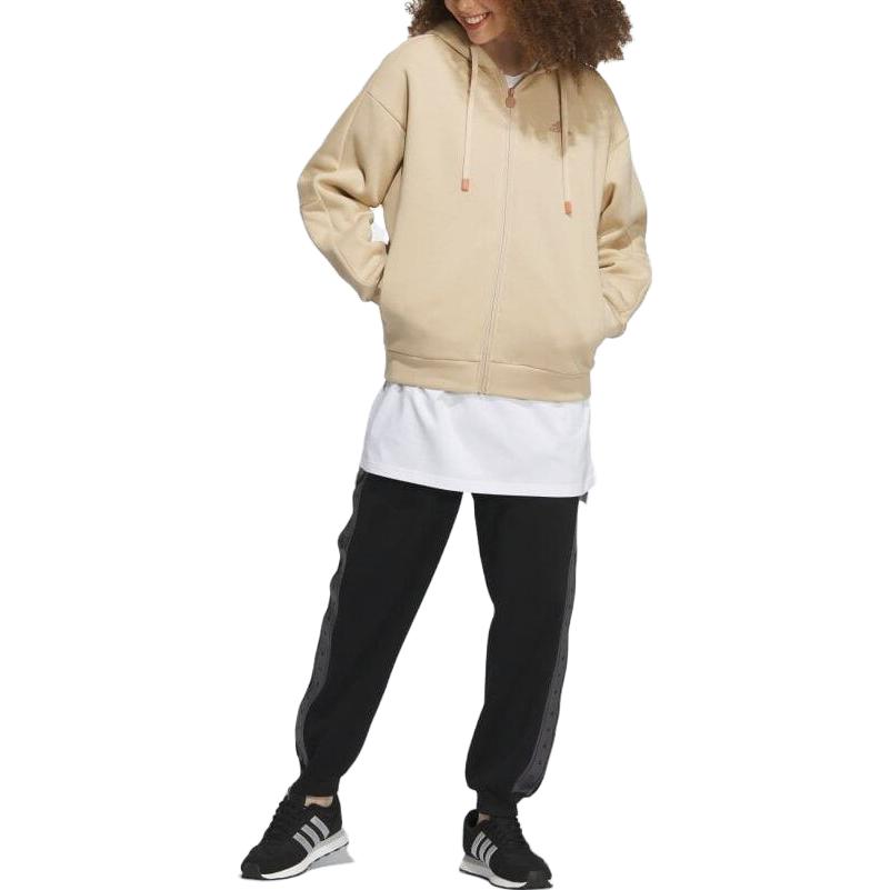 (WMNS) adidas Word Full Zip Hoodies 'Beige' IK9893
