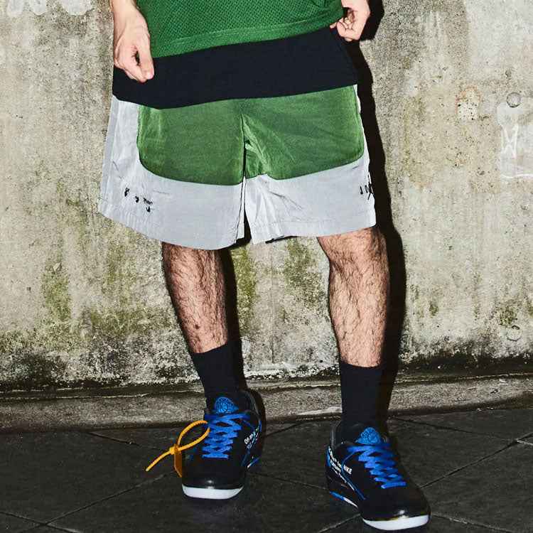 Air Jordan x Off-White MJ Baggy Shorts Asia Sizing 'Forest Green Phantom Black' DM7472-361
