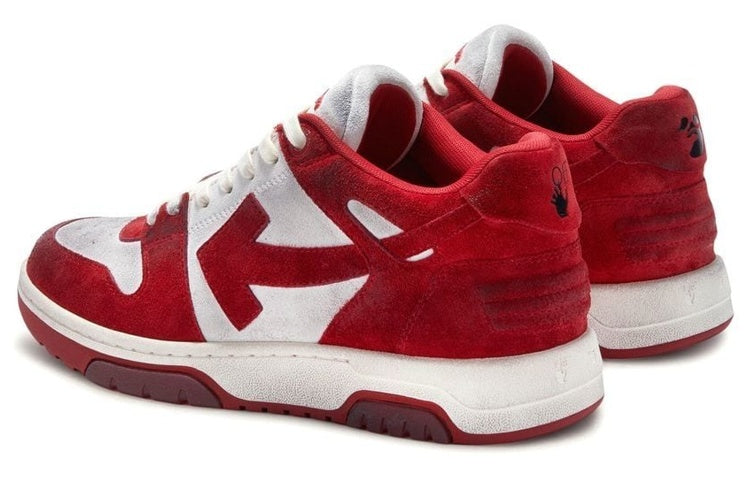 Off-White Out Of Office Vintage Suede 'Red White' OMIA189F22LEA0120125