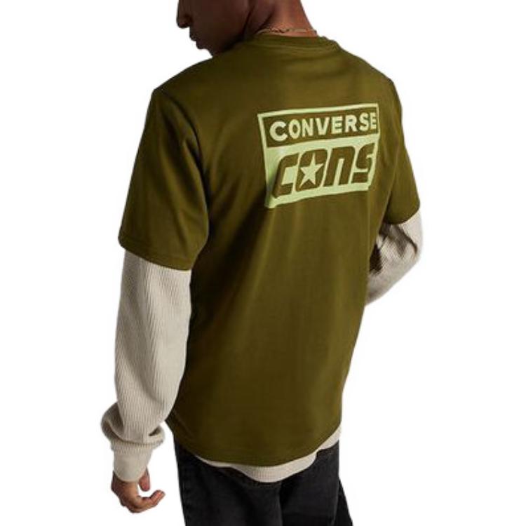 Converse Cons Graphic T-Shirt Asia Sizing 'Cargo Khaki' 10021134-A17