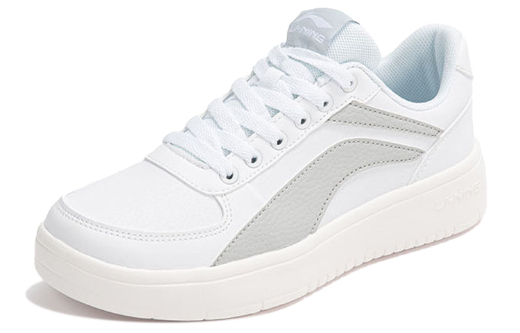 (WMNS) Li-Ning Classic Skateboarding 'White Gray' AGCR470-1
