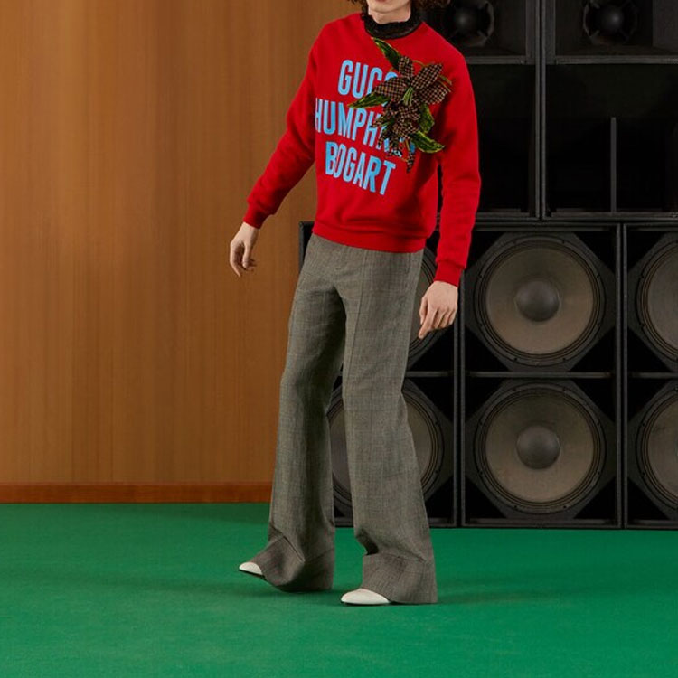 Gucci 'Humphrey Bogart' Print Sweatshirt 'Red' 623245-XJEN-86269