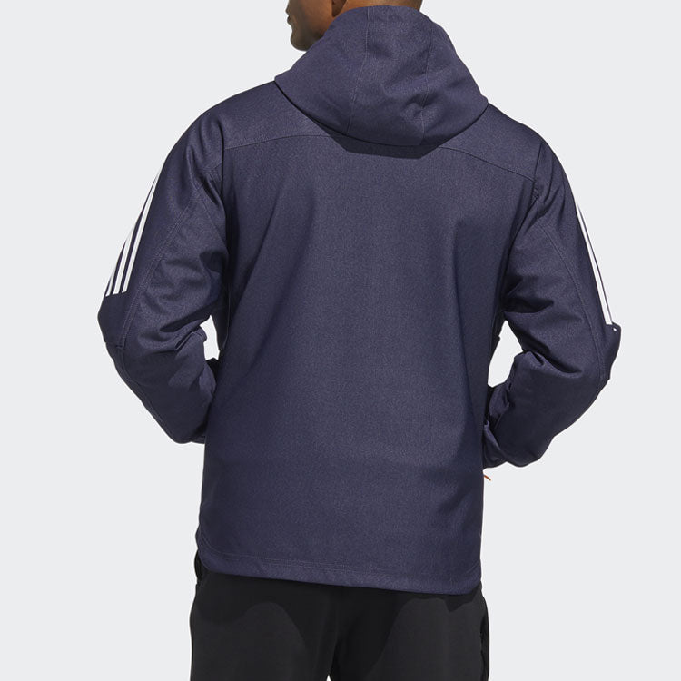 adidas TH DNM WVJK Sports hooded Woven Jacket Navy Blue HE9905