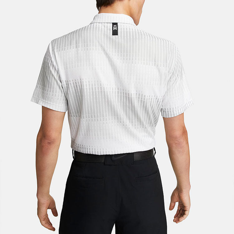 Men's Nike Dri-FIT ADV Gradient Printing Casual Short Sleeve White Polo Shirt DN2238-100