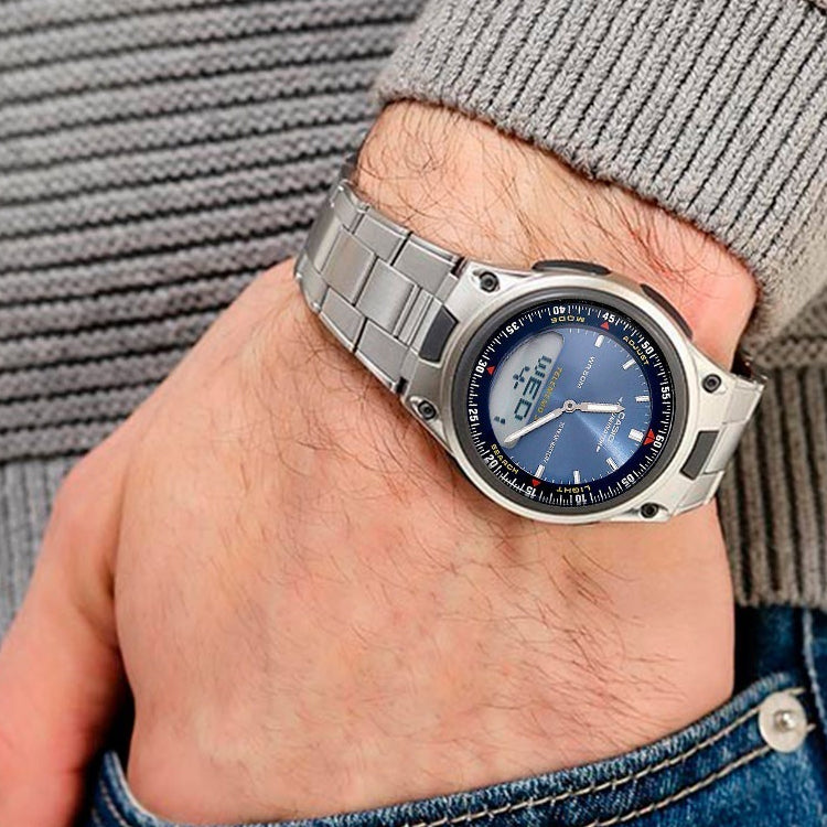 Casio Standard Analog-Digital Watch 'Silver Blue' AW-80D-2A2021