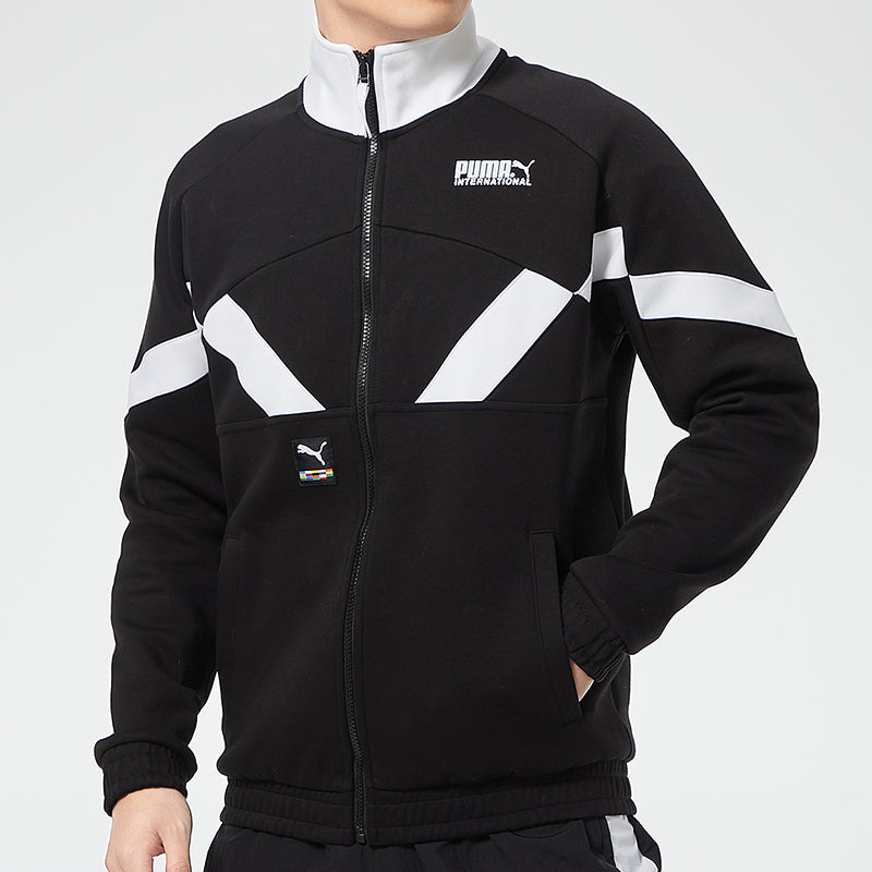 PUMA Logo Sports Stand Collar Jacket Black 531339-01