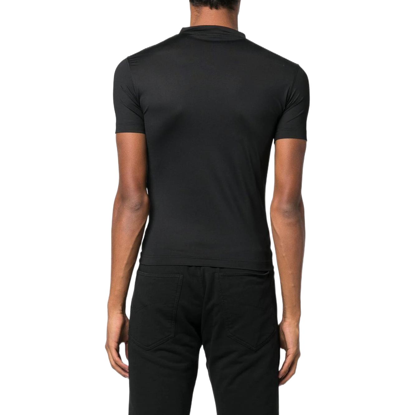 Balenciaga Super Tight Shiny Fitted T-Shirt 'Black' 720458TNVI21000