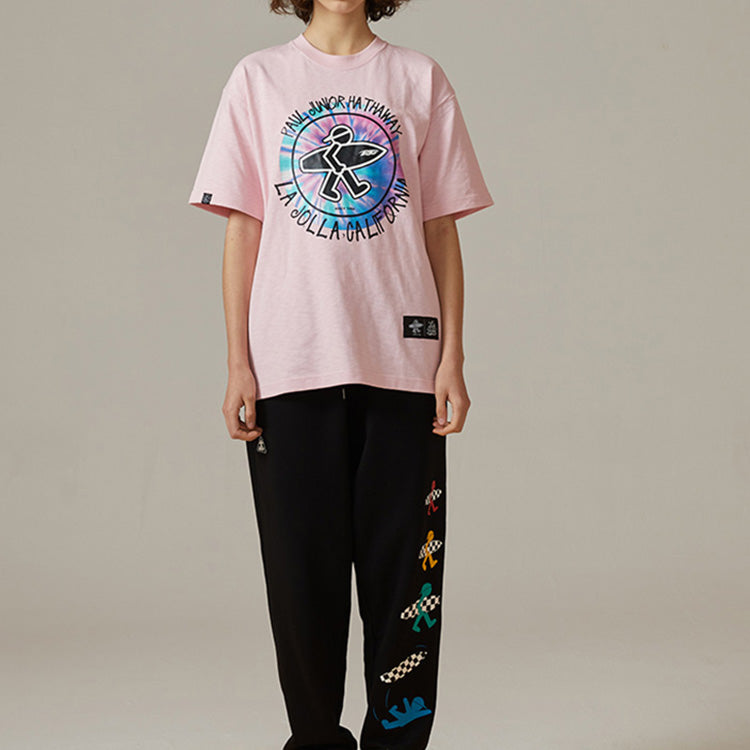 PJs Vigor Multi-Color Pattern Printing Short Sleeve Unisex Pink 20SSTS10203-P
