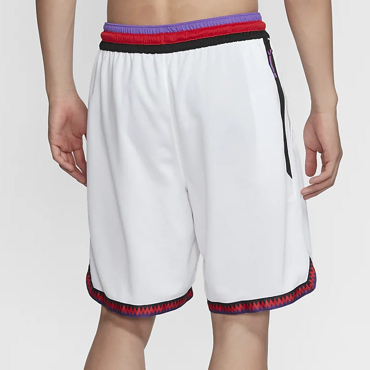 Nike Contrasting Colors Side Sports Basketball Shorts White AT3151-102