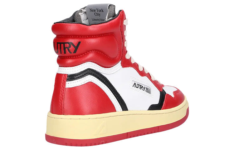 (WMNS) Autry Action Shoes Liberty Leather High 'Red' LUHW-HL02