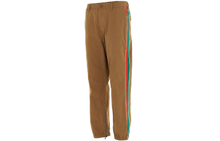 Gucci SS21 Side Stripe Pants Zipper Athleisure Casual Sports Pants Khaki 615775-XDBBH-2109
