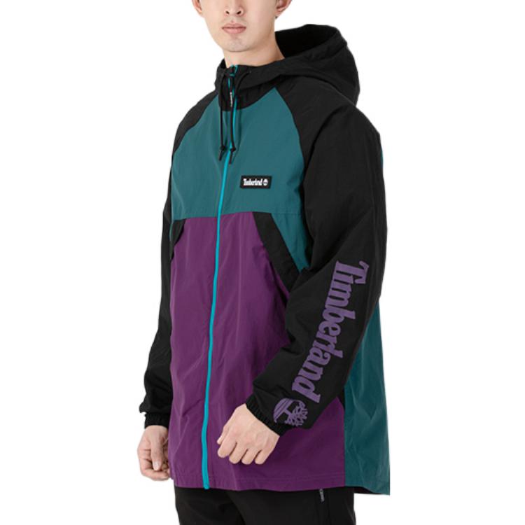 Timberland Windbreaker Full Zip Jacket 'Green Purple' A2BV4-AQ3