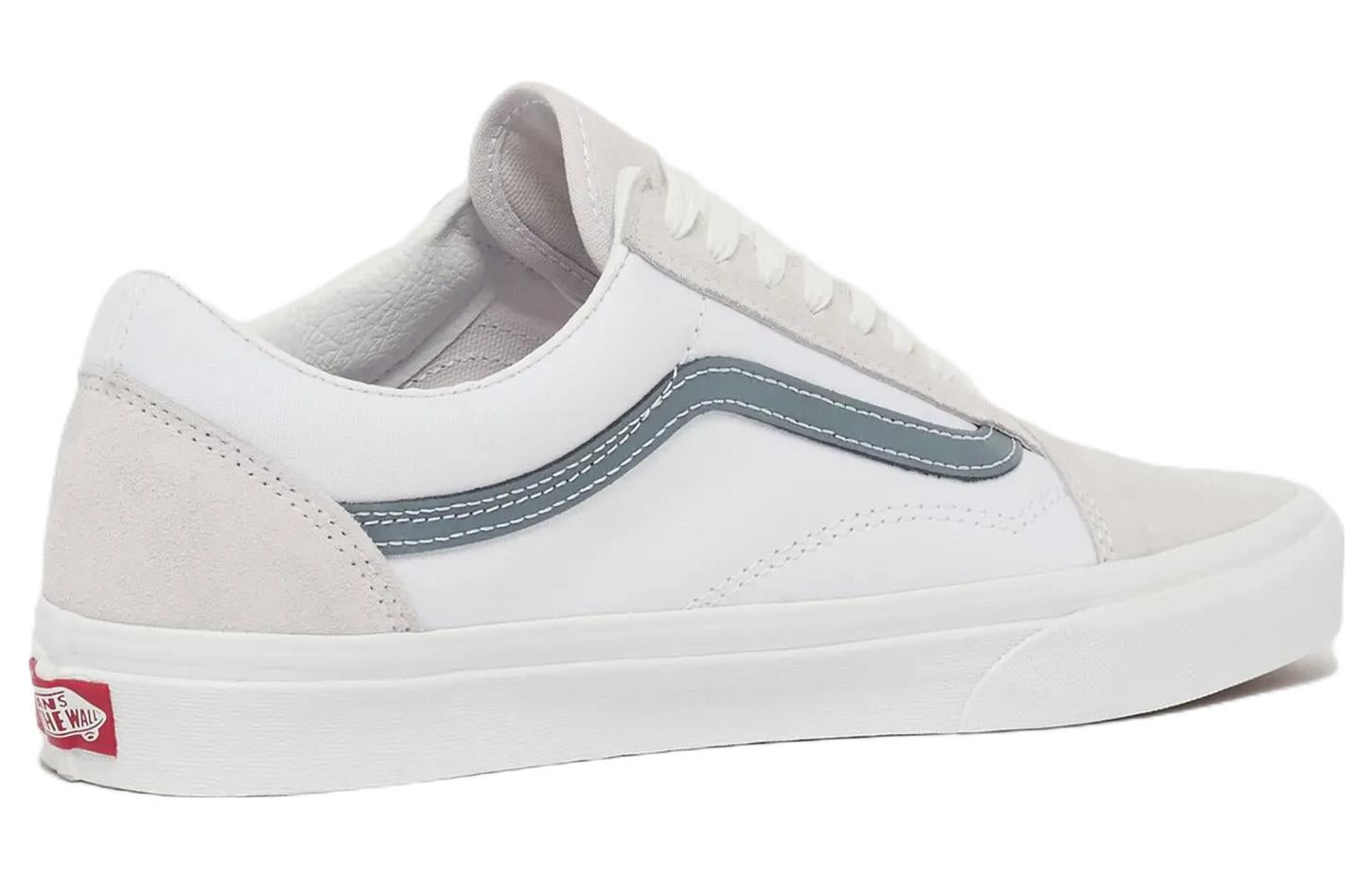 Vans Old Skool Cozy Wear-resistant Skateboarding Shoes White Blue VN0A7Q2JRV2