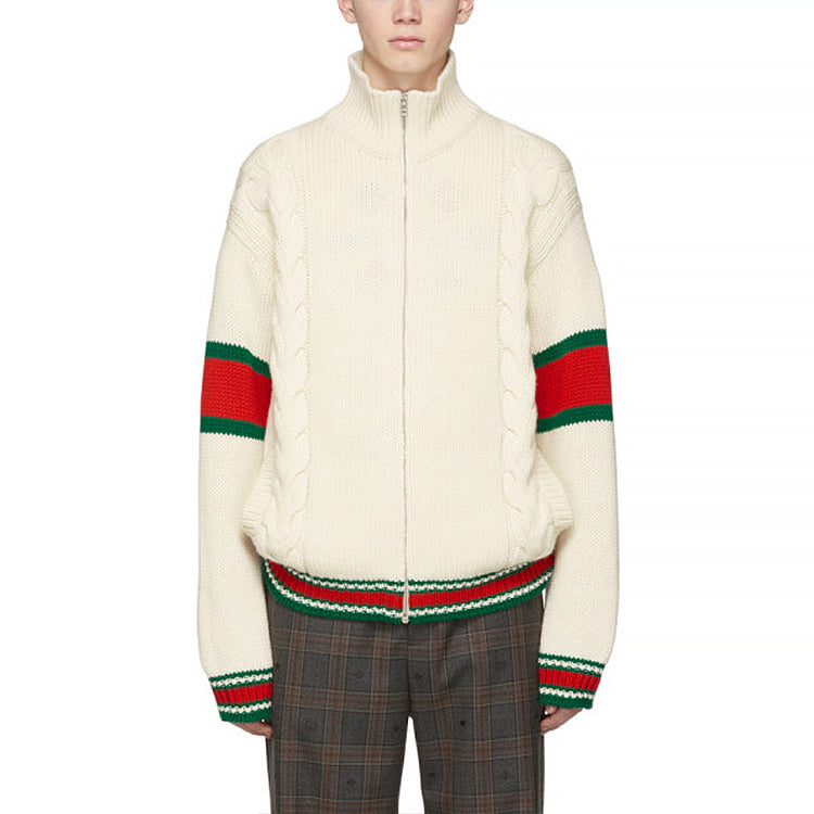 Gucci Twisted Bomber Jacket For Men Beige 599311-XKA32-9133