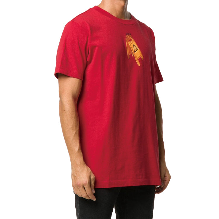 Off-White Pascal Logo Skeleton Large Printing Short Sleeve Red OMAA027F20FAB0032510