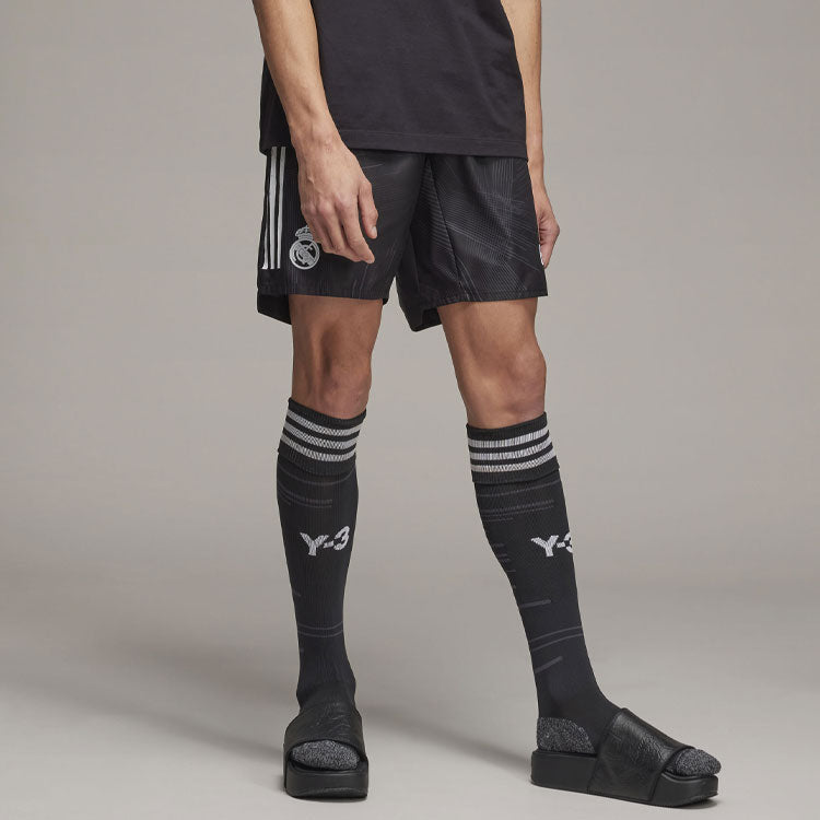 adidas x Y-3 Crossover real Madrid Stripe Logo Breathable Sports Training Shorts Black HI3979