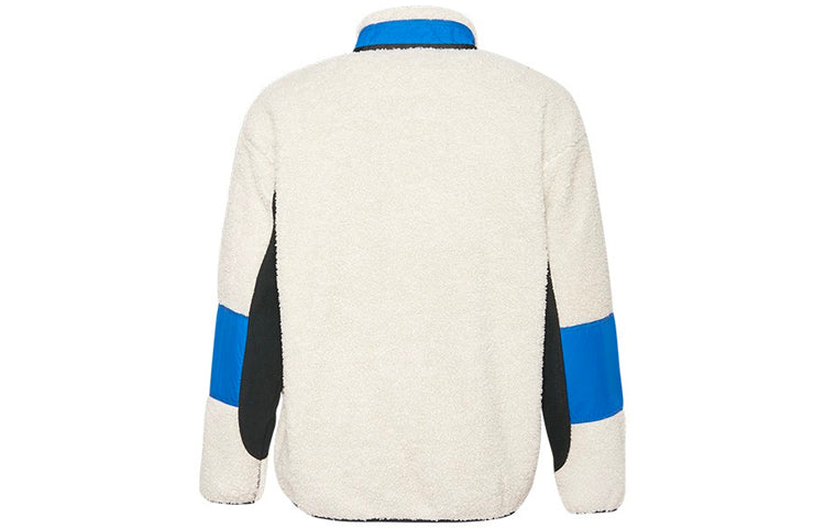 Converse Sherpa Jacket Polar Fleece Stay Warm Colorblock Casual Stand Collar 10018039-101