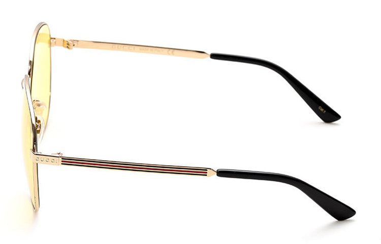 Gucci Unisex Aviator Sunglasses Gold/Black GG0138S-007