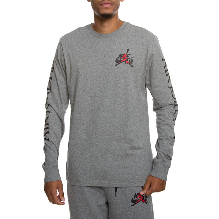 Air Jordan Casual Sports Round Neck Pullover Long Sleeves Gray AT8897-091