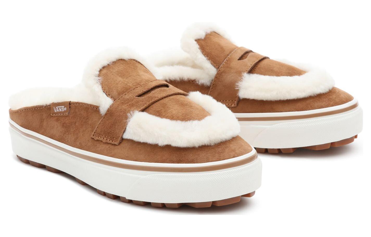 Vans Shearling Style 53 Cozy Mule DX Shoe Brown VN0005U3GWT