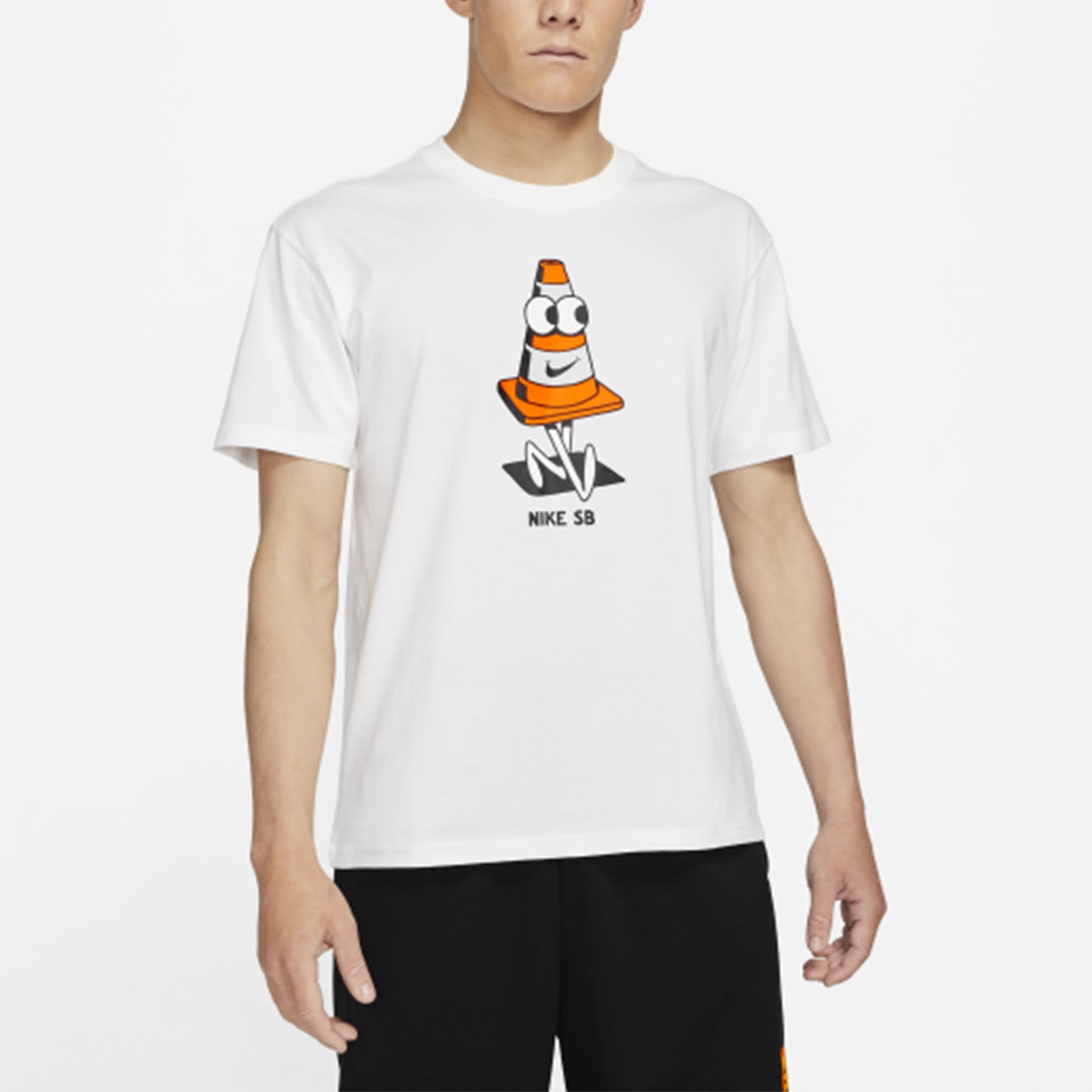 Nike SB Funny Cartoon Printing Sports Round Neck Short Sleeve White DJ1225-100