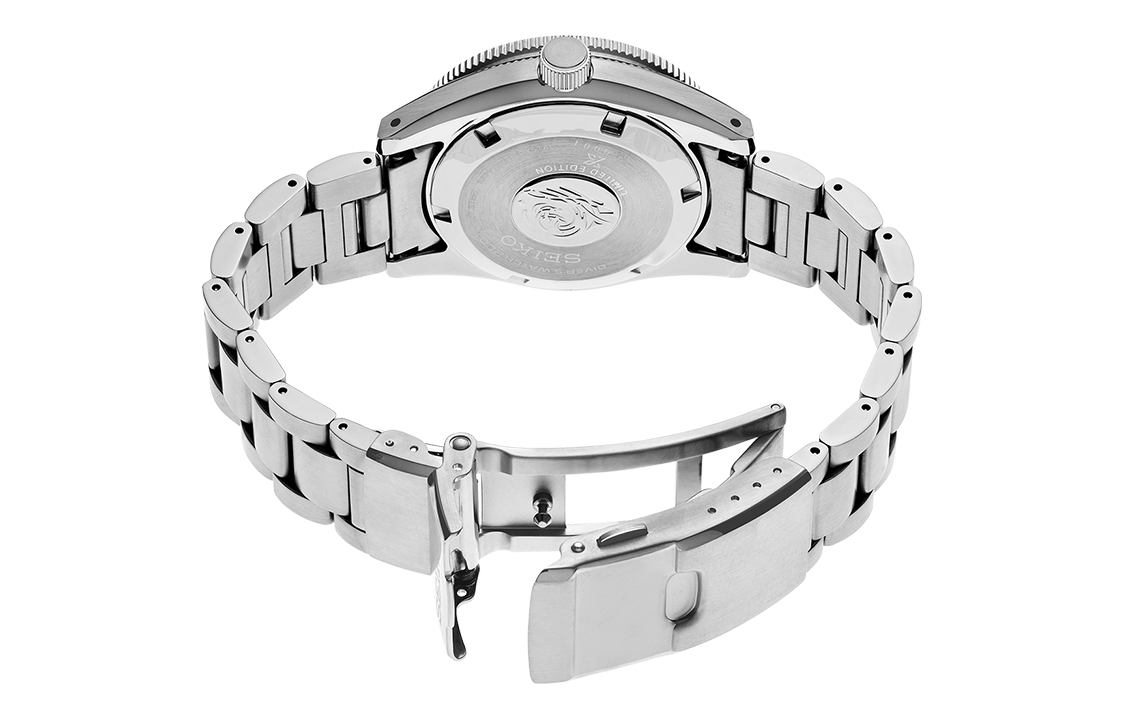 Men's SEIKO prospex Series 140 Anniversary Limited Edition Mechanical White Dial Blue Steel Strip Watch SPB213J1