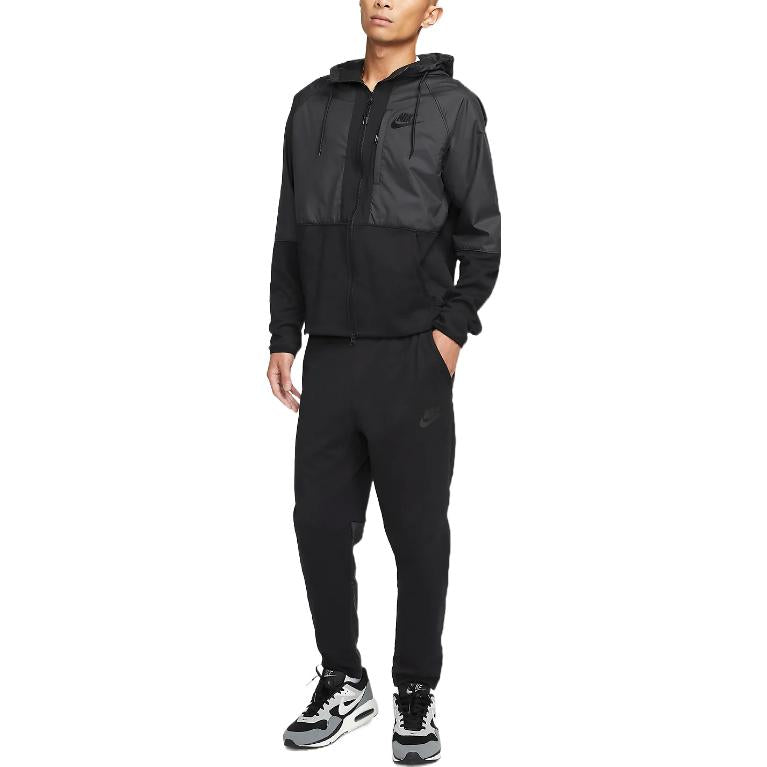Nike Solid Color  Waist Lacing Straight Casual Pants/Trousers Men's Black DD7013-010